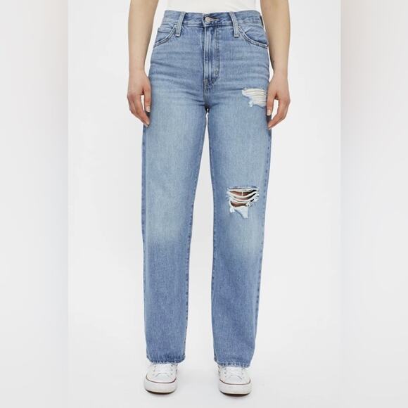 Levi's Women's '94 Baggy Destructed Distressed Classic Jeans Medium Wash Size 27 - Picture 2 of 16